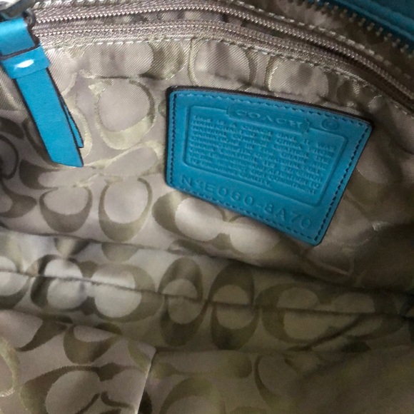 Turquoise Coach Handbag - Picture 6 of 6